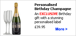 50th Birthday Gift - Personalized Champagne