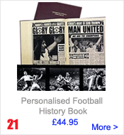 21st Birthday Gifts - Personalised Football Book